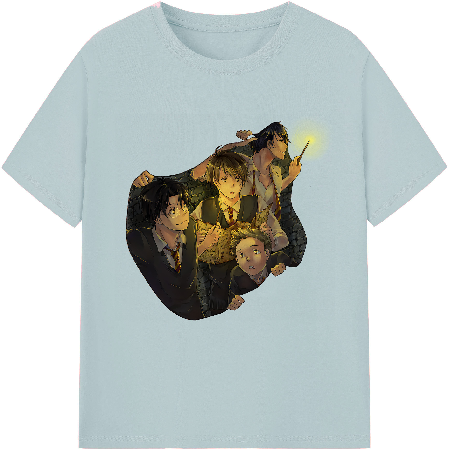 （画像用） Harry Potter ハリー・ポッターシリーズ 綿100％半袖Tシャツ（フロントプリント）